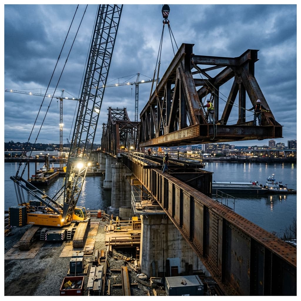 Industrial Steel Bridge